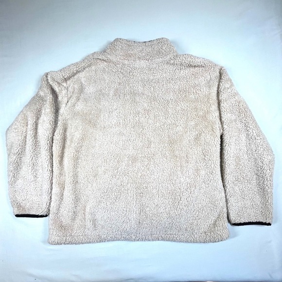 PINK Victoria's Secret Sherpa Pullover 1/2 Zip Cozy Fleece Sweatshirt XL - Picture 7 of 9
